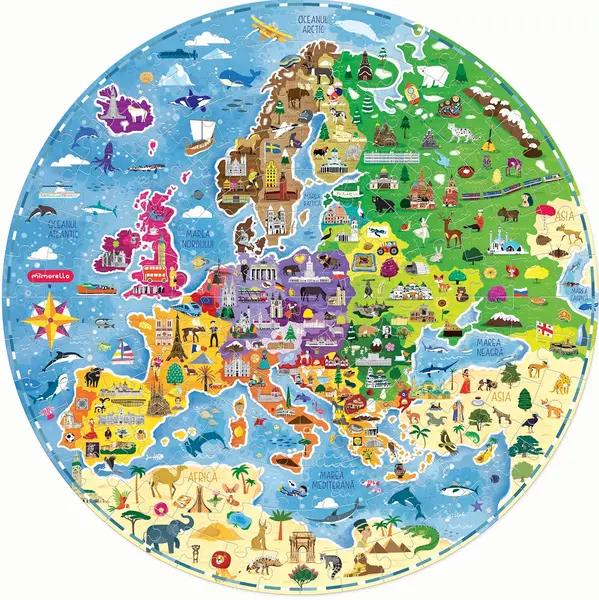 Puzzle 160 piese - Harta Europei | Mimorello