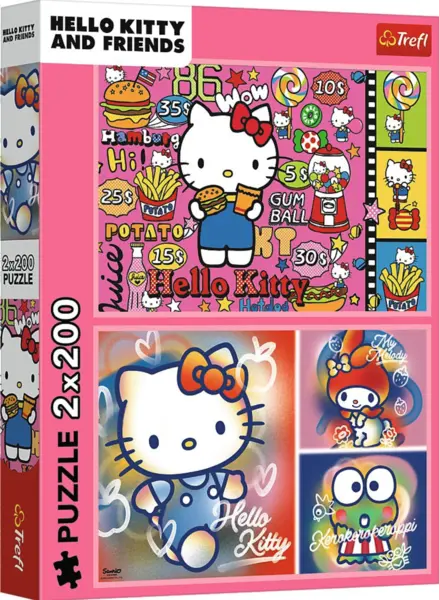 Puzzle 2 x 200 piese - Hello Kitty & Friends | Trefl
