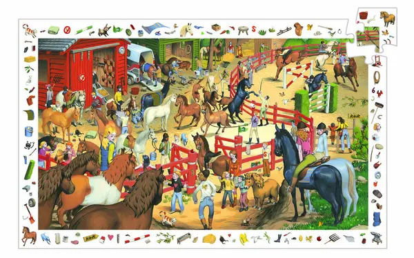 Puzzle 200 piese - Horse Riding | Djeco