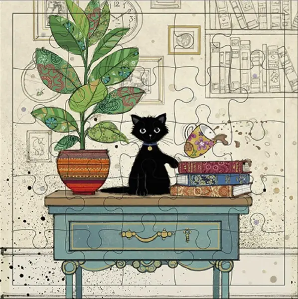 Puzzle 25 piese - Bug Art - Chaton Bureau | Kiub