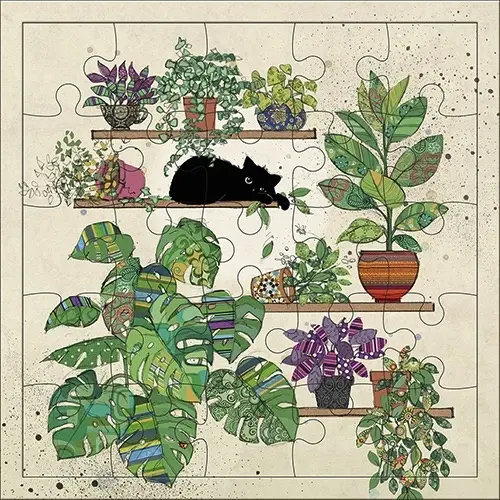 Puzzle 25 piese - Bug Art - Chaton Fleurs | Kiub