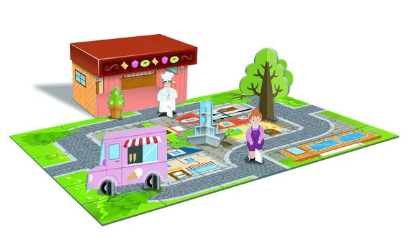 Puzzle 36 piese - My Town Playset - Bakery | Ludattica