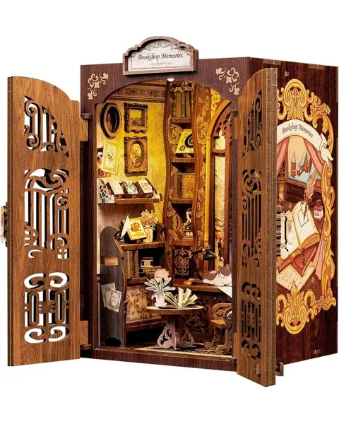 Puzzle 3D 137 piese - Cotor de carte - Bookshop Memories | Robotime