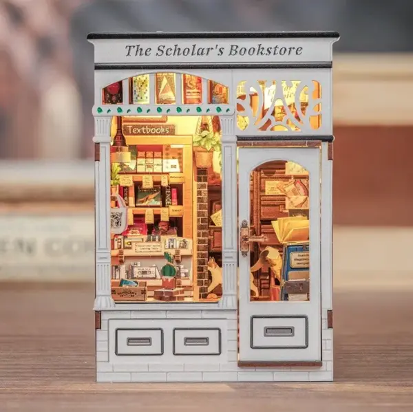 Puzzle 3D 168 piese - Cotor de carte - The Scholar's Bookstore | Robotime