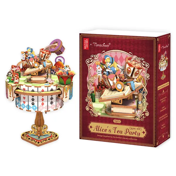 Puzzle 3D 209 piese - Cutiuta muzicala - Alice’s Tea Party | Robotime