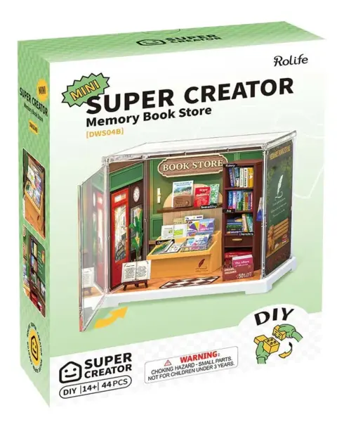 Puzzle 3D 44 piese - Minicasuta Memory Book Store | Robotime