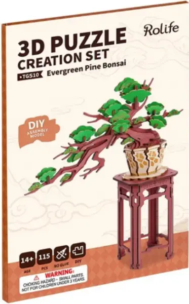 Puzzle 3D - Bonsai Pin, 115 piese | Robotime