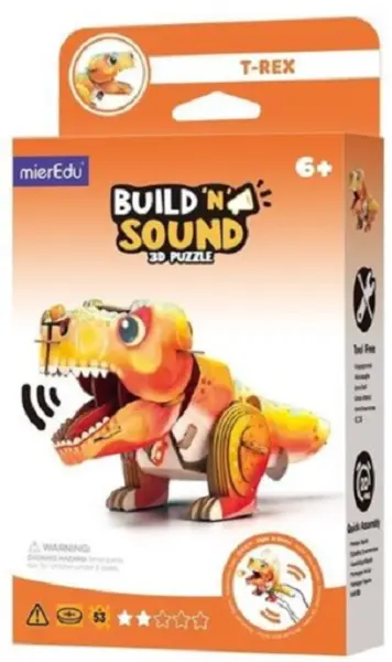 Puzzle 3D cu sunet - Build 'n' Sound - Tyrannosaurus Rex | MierEdu