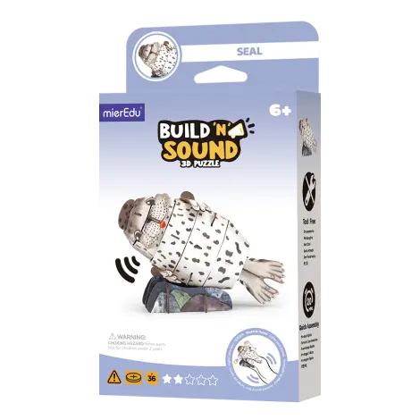 Puzzle 3D cu sunete - Foca, Build n Sound