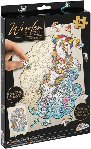 Puzzle 3D din lemn Grafix din 130 de piese - Unicorn