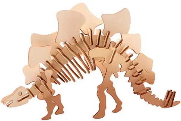 Puzzle 3D din lemn Johntoy - Dinozauri, vid 4