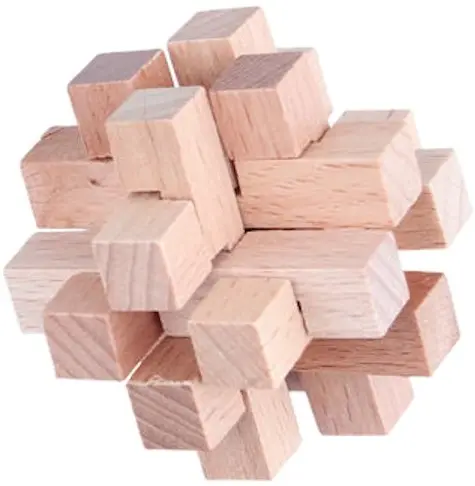 Puzzle 3D din lemn Johntoy - Enigma, tip 7