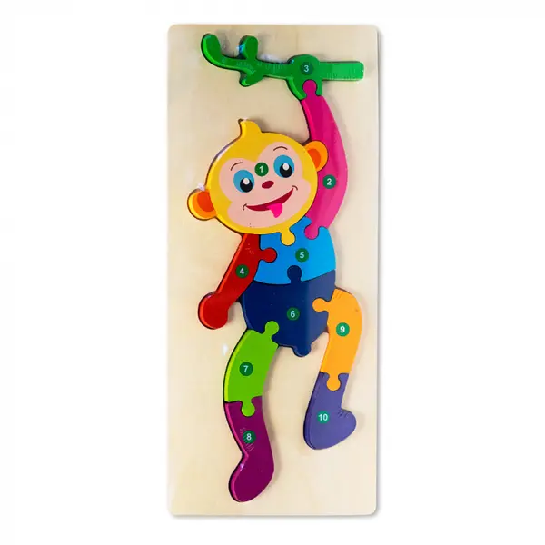 Puzzle 3D din lemn - maimutica - Nurio