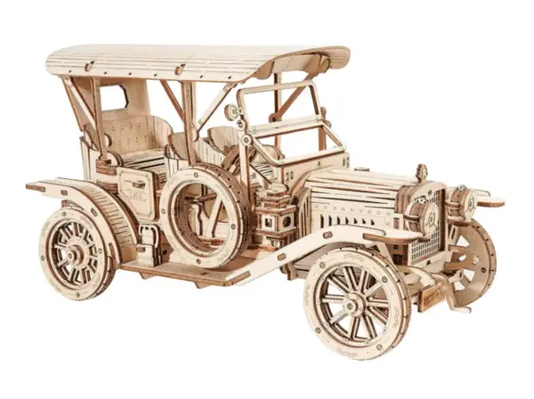Puzzle 3D din lemn - Masina de epoca - Rokr | Robotime