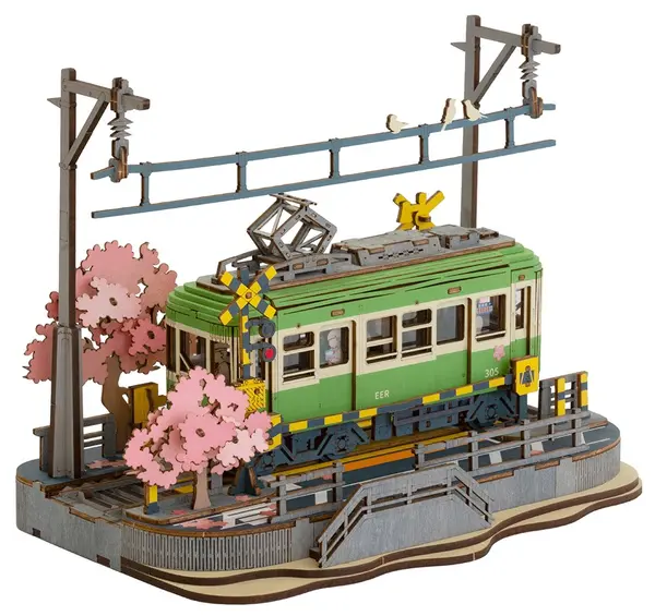 Puzzle 3D din lemn Robo Time din 223 piese - Excursie la florile de cireș