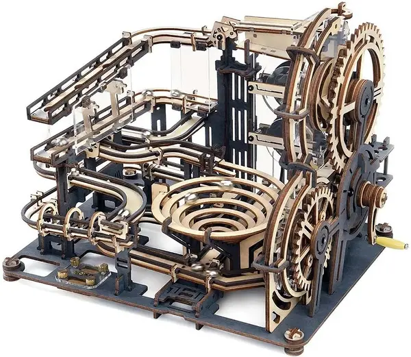 Puzzle 3D din lemn Robo Time din 294 de piese - Marble Night City