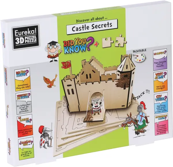 Puzzle 3D Eureka -Descoperă secretele castelelor (engleză)