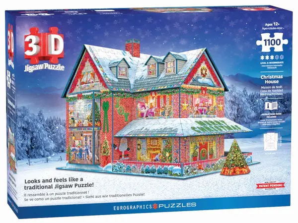 Puzzle 3D, Eurographics, Casa de Craciun, 1100 piese