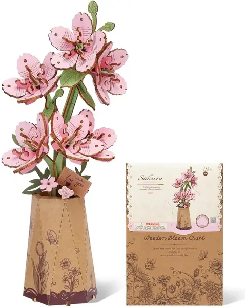 Puzzle 3D - Floarea Sakura, 132 piese | Rowood