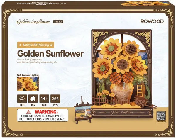 Puzzle 3D - Golden Sunflower | Rowood