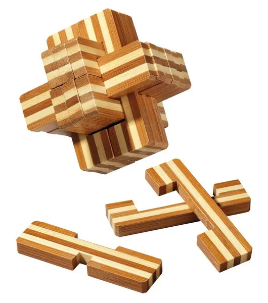 Puzzle 3D lemn - Devils Knot, Bambus