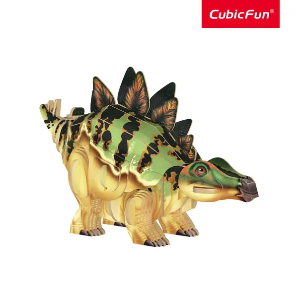 Puzzle 3D - National Geographic - Dinozaur Stegozaur, 51 piese | CubicFun