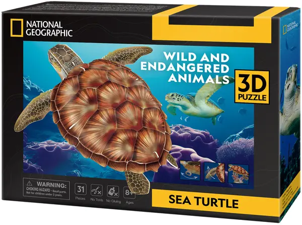 Puzzle 3D - National Geographic - Testoasa marina | CubicFun