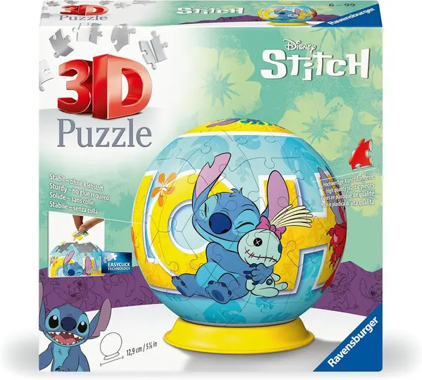 Puzzle 3D Ravensburger din 72 piese - Disney: Stitch
