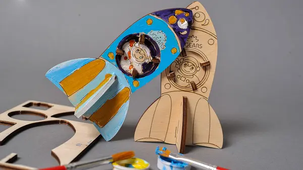 Puzzle 3D - Rocket. Racheta | Ugears