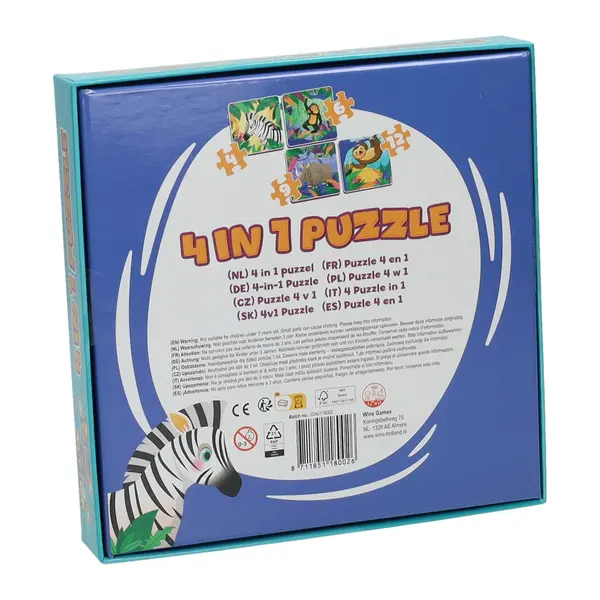Puzzle 4 in 1 - Jungla | Wins Holland