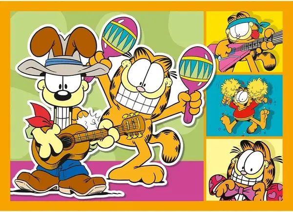 Puzzle 4 in 1 - Lui Garfield ii place Lasagna | Trefl
