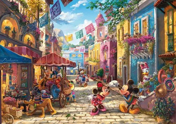 Puzzle 6000 de piese - Thomas Kinkade - Mickey and Minnie in Mexico | Schmidt
