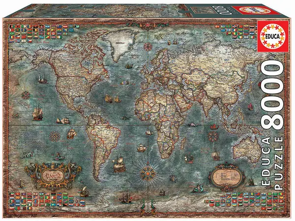 Puzzle 8000 piese - Historical World Map | Educa