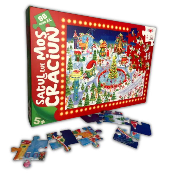 Puzzle 96 piese - Satul lui Mos Craciun | Kidkit
