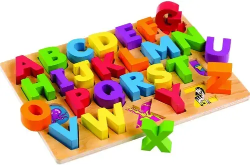 Puzzle alfabet Tidol T0016, Litere mari (Multicolor)