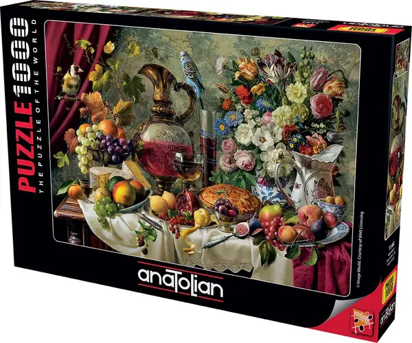 Puzzle Anatolian din 1000 piese - natură moartă olandeză