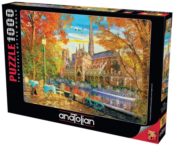Puzzle Anatolian din 1000 piese - Notre Dame în toamnă