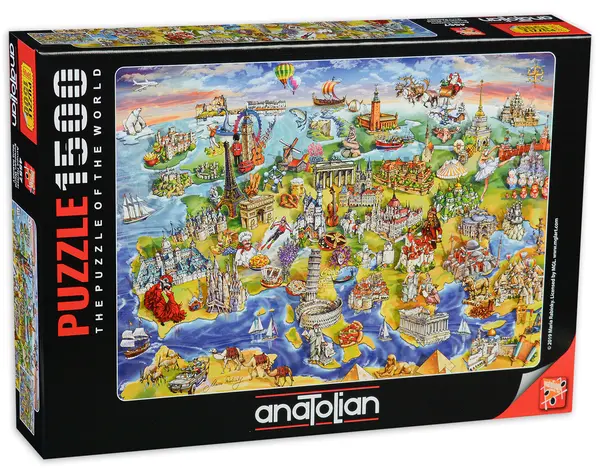 Puzzle Anatolian din 1500 de piese - Harta Europei