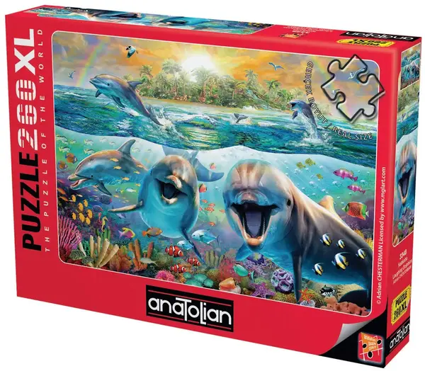 Puzzle Anatolian din 260 XL piese - Delfini care râd