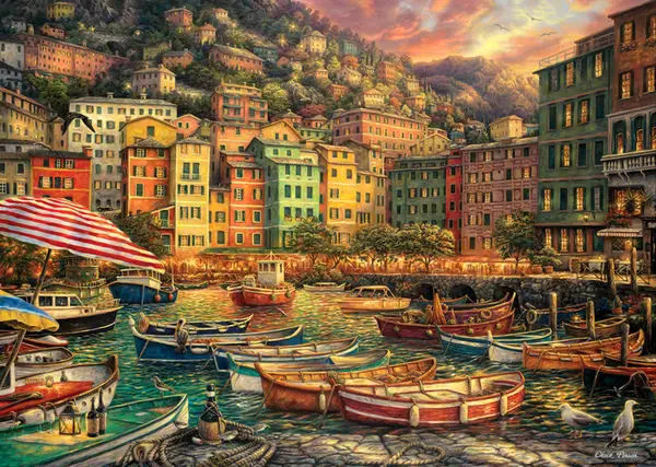 Puzzle Anatolian din 3000 de piese - Port in Italia