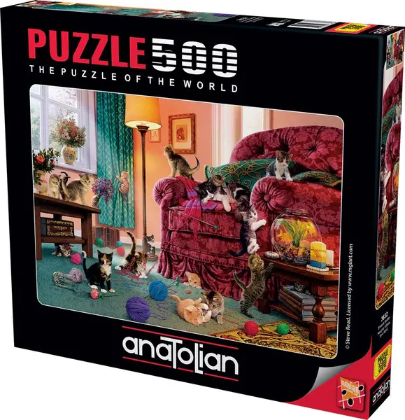 Puzzle Anatolian din 500 piese - Pisicuțe obraznice