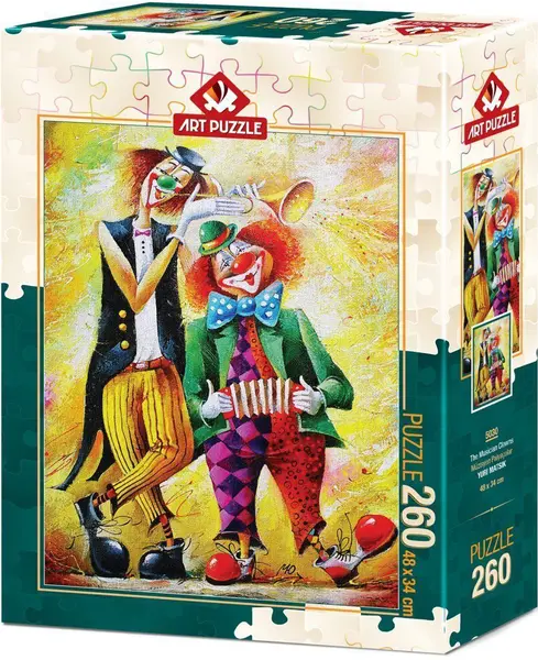 Puzzle Art Puzzle din 260 de piese - The Musician Clowns