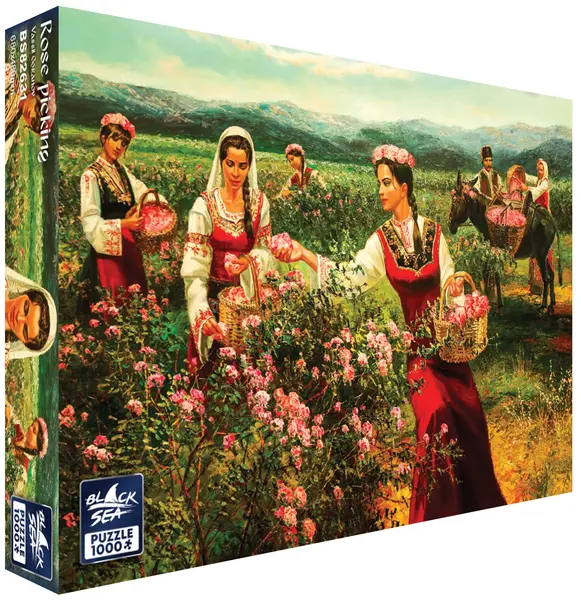 Puzzle Black Sea din 1000 de piese - Culesul trandafirilor, Vasil Goranov