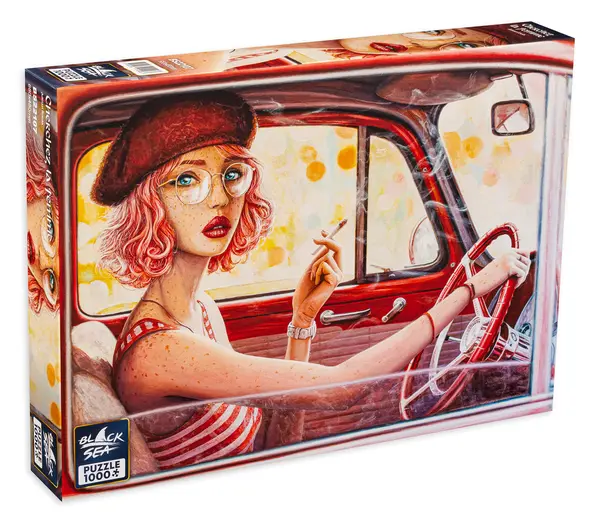 Puzzle Black Sea din 1000 de piese - Fata roz, Adrian Borda