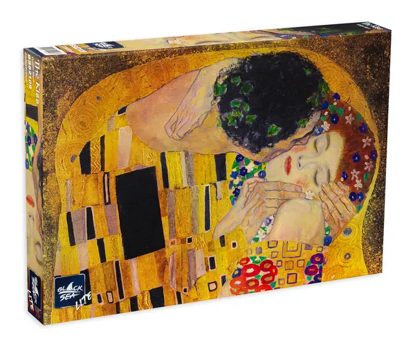Puzzle Black Sea din 1000 de piese - Sarutul, Gustav Klimt