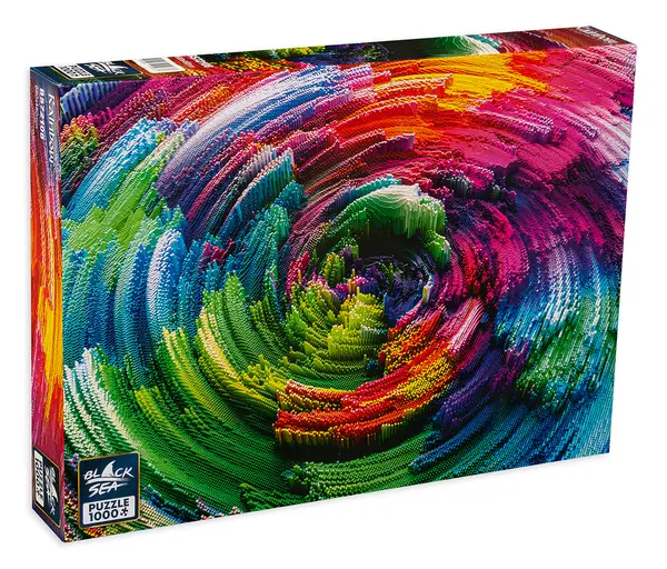 Puzzle Black Sea din 1000 de piese - Uragan colorat