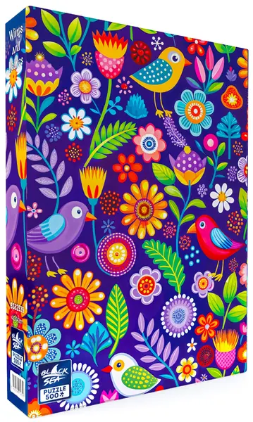 Puzzle Black Sea din 500 piese - Păsări și ierburi