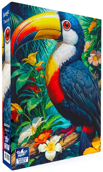 Puzzle Black Sea din 500 piese - Tucan în junglă