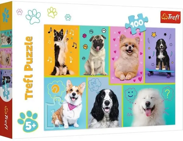 Puzzle carton Catelusi,100 piese,+5 ani