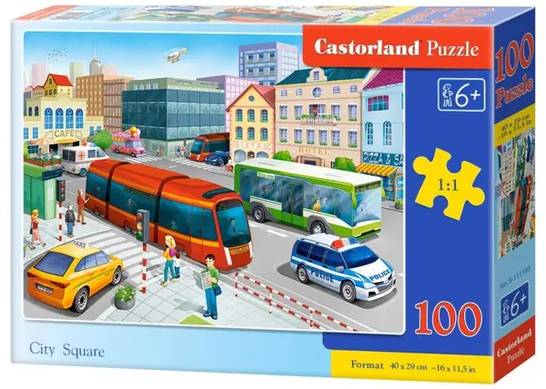 Puzzle Castorland din 100 de piese - In centrul orasului